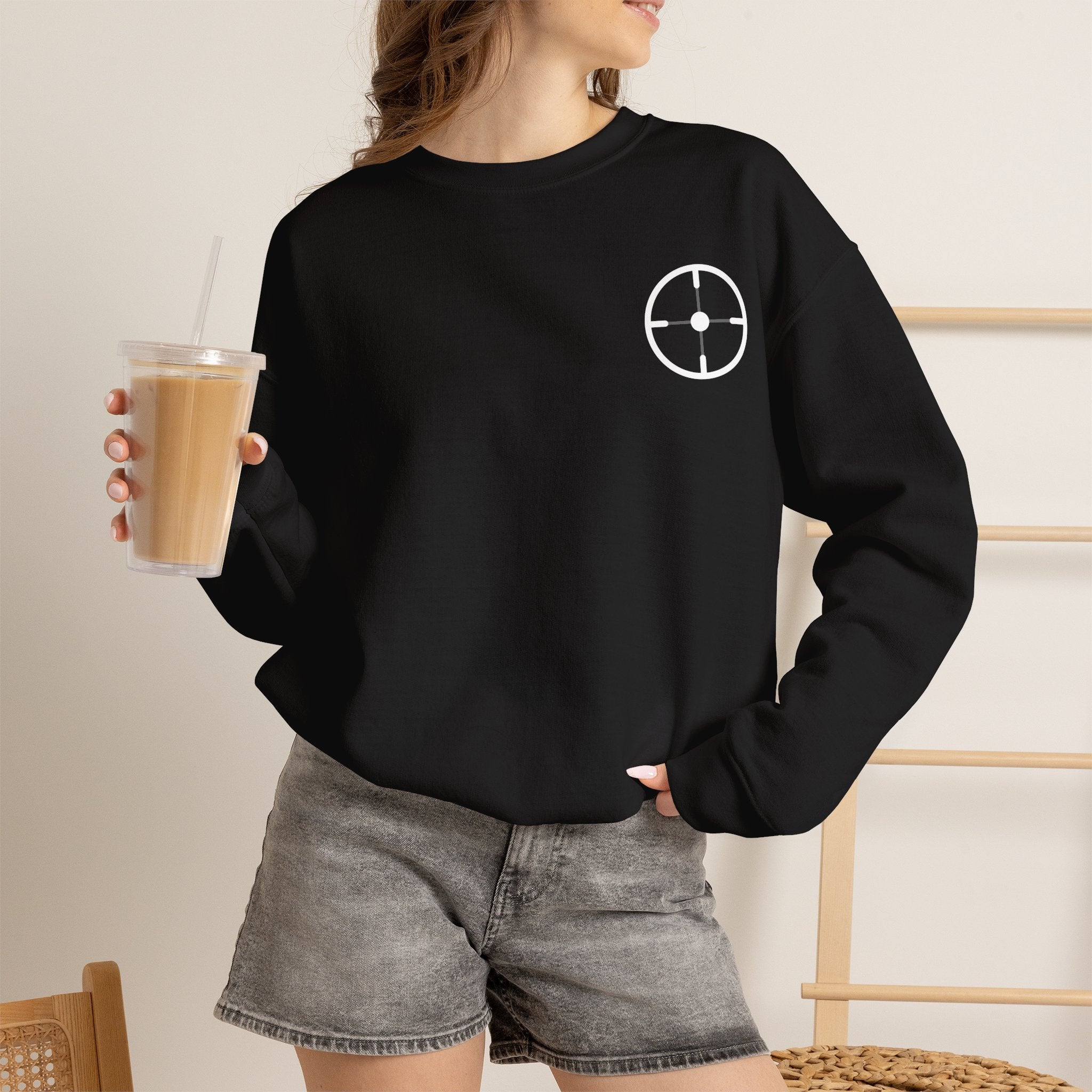 Veslo Target Crewneck Sweatshirt - White