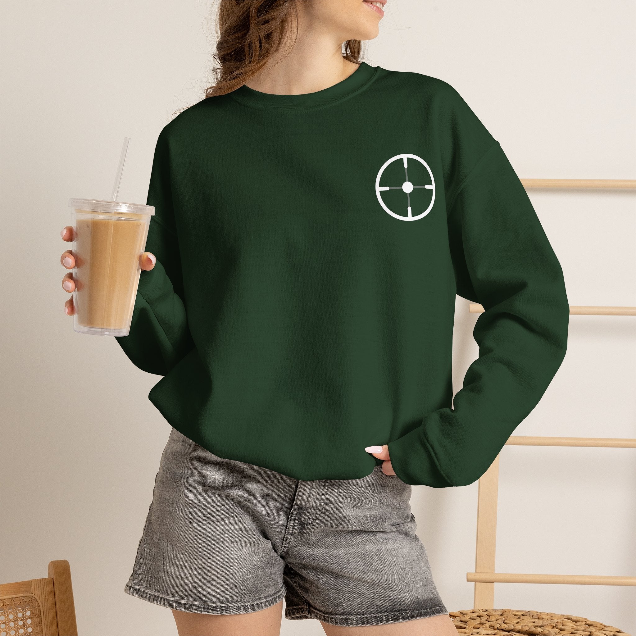 Veslo Target Crewneck Sweatshirt - White