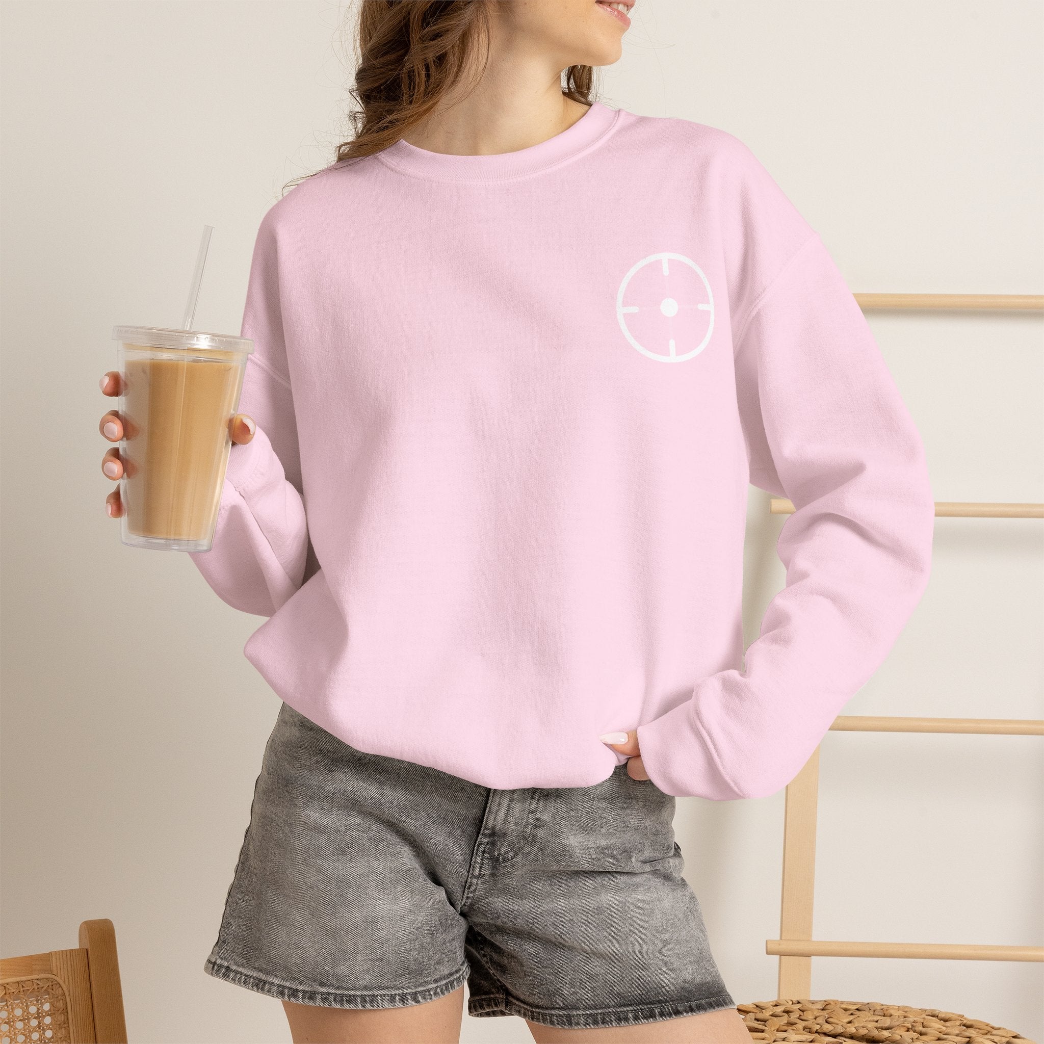 Veslo Target Crewneck Sweatshirt - White