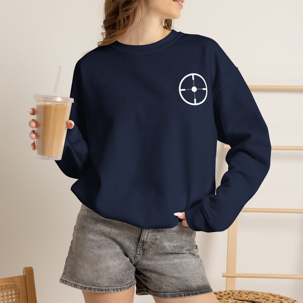 Veslo Target Crewneck Sweatshirt - White