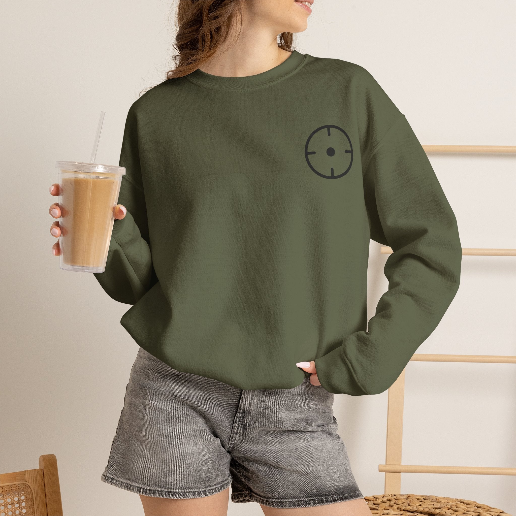 Veslo Target Crewneck Sweatshirt - Black