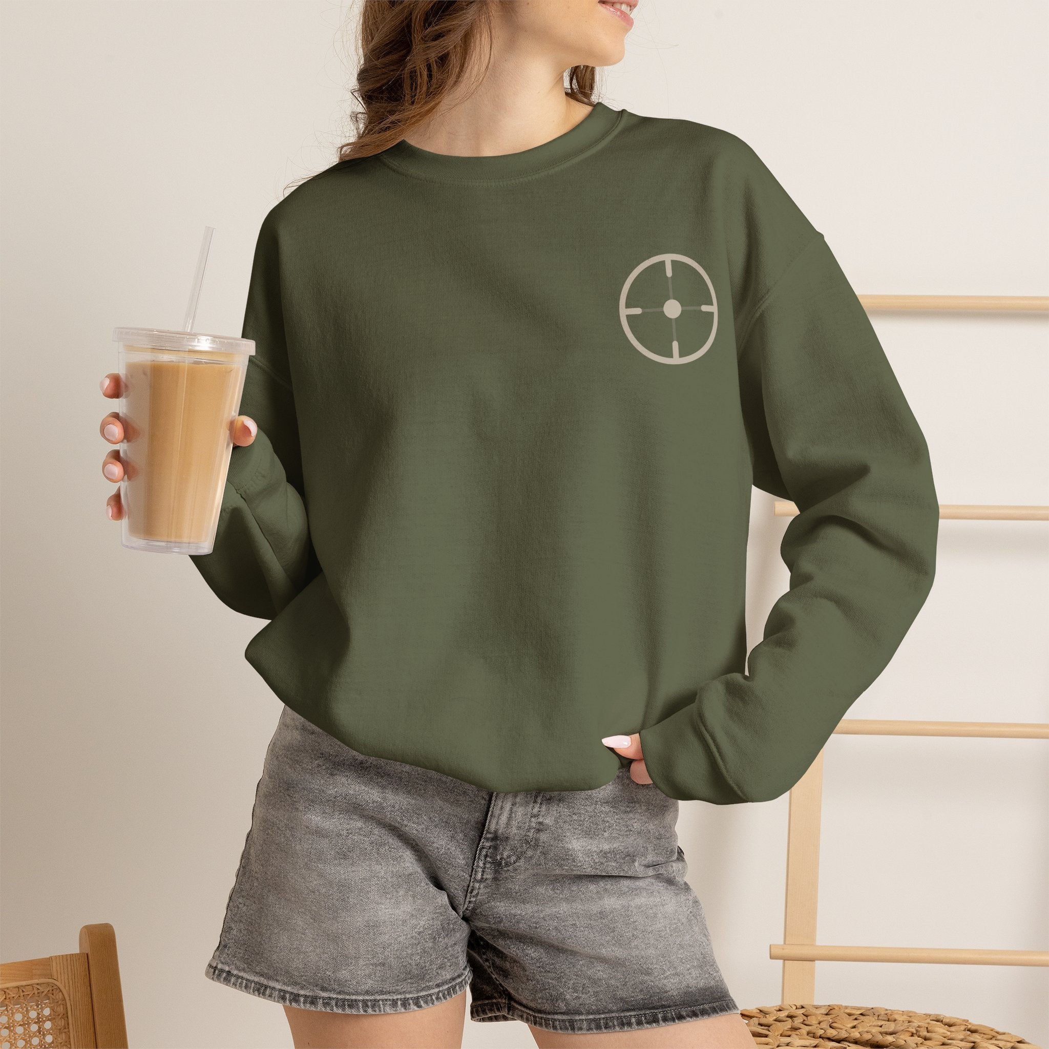 Veslo Target Crewneck Sweatshirt - Stone